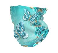 Cache-cou en microfibre bleu clair avec motif papillon, cadeau d'équitation, écharpe chaude pour l'alpinisme, le ski, le cou, le chapeau de pirate, Noir , Taille unique