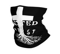 Cache-Cou Enraciné dans Le Christ Foi Christianisme Religieux Blanc Écharpe Demi-Visage Élastique Bandana Tubulaire Balaclava pour Randonnée Vélo 25X50 Cm