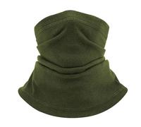 Cache-cou épais en polaire pour filles - Coupe-vent - Pour le visage - Doux - Demi-guêtre de snowboard - Écharpe pour homme et femme - En peluche, vert militaire, Taille unique