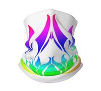 Cache-Cou Fleur De Lotus Arc-en-Ciel Protection du Visage Séchage Rapide Tube Bandeaux Multi-Usage Chapeaux, pour Jogging, Course À Pied, Extérieur, Sports, 26x30cm