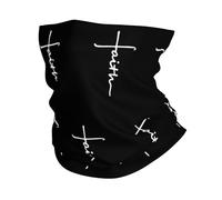 Cache-Cou Foi Jésus Christianisme Vertical Religieux Balaclava Echarpe Gaiter Ultra-Douce Écharpe Demi-Visage pour Yoga Vélo Moto 25X50 Cm