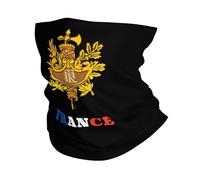 Cache-Cou France Emblème National Français Bandana Tubulaire Balaclava Écharpe Demi-Visage Multi-Usage Echarpe Gaiter pour Randonnée Moto Yoga 25X50 CM