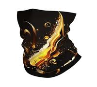 Cache-Cou Gold Musical Notes with Piano Abstract Écharpe Demi-Visage Balaclava Bandana Tubulaire Multi-Usage Tour De Cou pour Course À Pied Moto Randonnée 25X50 Cm