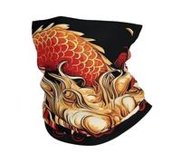Cache-Cou Golden Chinese Dragon Black Vintage Écharpe Demi-Visage Multi-Usage Cache Cou Elastique Ultra-Douce Tour De Cou pour Moto Course À Pied Vélo 25X50 Cm
