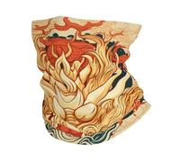 Cache-Cou Golden Chinese Dragon Red Vintage Echarpe Gaiter Multi-Usage Écharpe Demi-Visage Balaclava Tour De Cou pour Course À Pied Yoga Vélo 25X50 Cm
