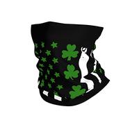 Cache-Cou Grand Drapeau Irlando-Américain De La Saint-Patrick Écharpe Demi-Visage Multi-Usage Cache Cou Elastique Respirant Tour De Cou pour Randonnée Course À Pied Vélo 25X50 CM