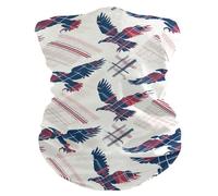 Cache-Cou Grand Oiseau Rouge Et Bleu Écharpe Demi-Visage Ultra-Douce Tour De Cou Élastique Echarpe Gaiter pour Course À Pied Yoga Vélo 25X50 Cm