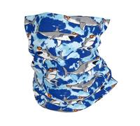 Cache-Cou Grand Requin Blanc À Lunettes Bandana Tubulaire Ultra-Douce Echarpe Gaiter Multi-Usage Cache Cou Elastique pour Randonnée Course À Pied Vélo 25X50 Cm