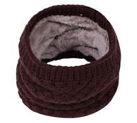 Cache-Cou Hiver Écharpe Circulaire Chaude Tricotée pour Enfants Tour de Cou Col Épaisse Doublée de Tube en Polaire Thermique Doux