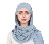 Cache Cou Homme Hiver - Chapeau pour Femme Musulmane à Volants, Turban de chimiothérapie Contre Le Cancer, écharpe, châle (Grey, One Size)