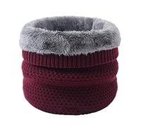 Cache Cou Homme Hiver - Écharpe en Acrylique Manche en Molleton Chaud Col Haut Laine épaissie Manche à Boucle Unique (One Size)