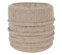 Cache Cou Homme Running - -cou hommes polaire -cou femmes écharpe hiver Double couche épais tricot boucle écharpe chaud coupe-vent (Beige, One Size)