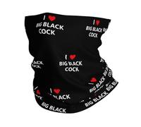Cache-Cou I Love Les Grosses Bites Noires Balaclava Echarpe Gaiter Ultra-Douce Cache Cou Elastique pour Course À Pied Yoga Randonnée 25X50 Cm