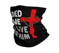 Cache Cou Il Est Mort pour Moi Alors Je Vis pour Lui Écharpe Unisexe Bandana Élastique Neck Warmer pour Escalade Yoga Adulte