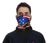 Cache Cou Îles Salomon Drapeau Américain États-Unis Amitié Amour Tour De Cou Antidérapant Neck Warmer Anti-UV Bandana pour Jogging Course À Pied Cyclisme