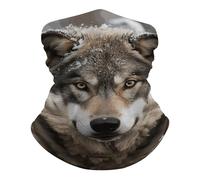 Cache-Cou Image du Loup dans La Neige Bandana Tubulaire Élastique Tour De Cou Multi-Usage pour Moto Randonnée 25X50 Cm