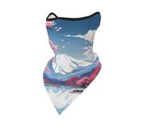 Cache-Cou Impression De Paysage De Montagne du Japon Écharpe Tube Anti-Solaire Bandeaux Unisexe Couvre-Chef, pour Moto, Cyclisme, Randonnée, Vélo, 24x51cm