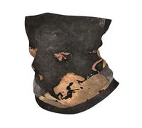 Cache-cou imprimé carte du monde rouille ultra doux et extensible pour homme et femme