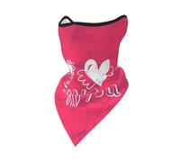 Cache-Cou Imprimé Cœur De La Saint-Valentin Balaclava Respirant Bandeaux Unisexe Tube Bandeaux, pour Sports, Femme, Moto, Yoga, 24x51cm