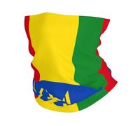 Cache-cou imprimé drapeau de l'Éthiopie ultra doux et extensible pour homme et femme