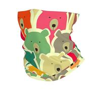Cache-cou imprimé ours colorés ultra doux et extensible pour homme et femme