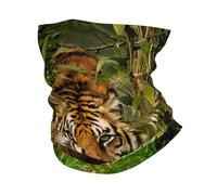 Cache-cou imprimé tigre dans la jungle ultra doux et extensible pour homme et femme