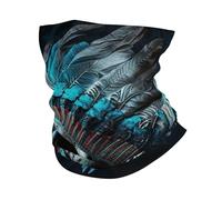 Cache-Cou Indiana Skull Tribal Chief Dark, White Cache Cou Elastique Balaclava Tour De Cou Élastique Bandana Tubulaire pour Vélo Yoga Course À Pied 25X50 Cm