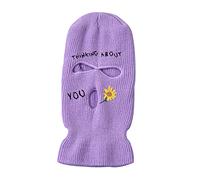 Cache-cou intégral en tricot à 3 trous - Lettre d'hiver - Printemps - Automne - Autres activités pour garçon et fille - Bonnet tricoté pour bébé fille garçon homme femme pour nouveau-né - Photographie
