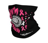 Cache-Cou J'Ai Donné Un Coup De Pied Au Tournesol du Cancer Cache Cou Elastique Balaclava Écharpe Demi-Visage Ultra-Douce Bandana Tubulaire pour Yoga Course À Pied Randonnée 25X50 Cm