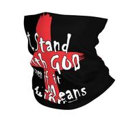 Cache Cou Je suis Aux Côtés De Dieu, Même Si Cela Signifie Rester Seul. Tour De Cou UV Résistant Neck Warmer Multi-Usage Bandana pour Jogging Vélo Cyclisme