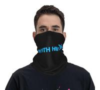 Cache-Cou Je suis avec Jésus Écharpe Demi-Visage Multi-Usage Bandana Tubulaire Balaclava Echarpe Gaiter pour Course À Pied Moto Yoga 25X50 Cm
