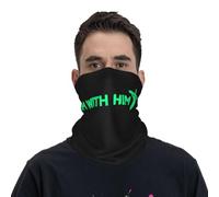 Cache-Cou Je suis avec Jésus Tour De Cou Balaclava Écharpe Demi-Visage Respirant Cache Cou Elastique pour Moto Vélo Yoga 25X50 Cm