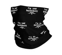 Cache-Cou Je suis Ton Huckleberry Balaclava Cache Cou Elastique Respirant Echarpe Gaiter pour Randonnée Course À Pied Yoga 25X50 Cm