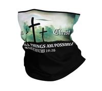 Cache Cou Jésus-Christ - avec Dieu, Tout Est Possible Matthieu Bandana Ultra-Douce Neck Warmer Élastique Tour De Cou pour Cyclisme Ski Jogging