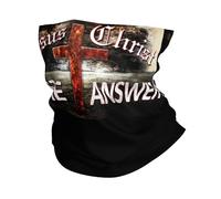 Cache Cou Jésus-Christ Est La Réponse Tour De Cou Toutes Saisons Neck Warmer Ultra-Douce Cache-Col pour Vélo Jogging Randonnée