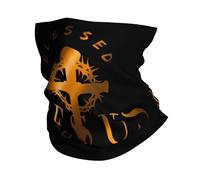 Cache-Cou Jésus-Christ m'a Sauvé La Vie Bronze Balaclava Bandana Tubulaire Ultra-Douce Cache Cou Elastique pour Yoga Moto Vélo 25X50 Cm