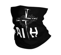 Cache-Cou Jésus Christianisme Foi Echarpe Gaiter Respirant Tour De Cou Multi-Usage Écharpe Demi-Visage pour Course À Pied Moto Vélo 25X50 Cm