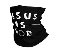 Cache-Cou Jésus Est Dieu Cache Cou Elastique Multi-Usage Echarpe Gaiter Ultra-Douce Tour De Cou pour Yoga Course À Pied Randonnée 25X50 Cm
