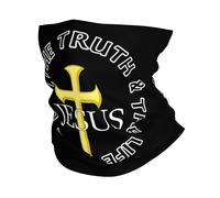 Cache-Cou Jésus Est Le Chemin, La Vérité, La Vie Cache Cou Elastique Balaclava Écharpe Demi-Visage Multi-Usage Tour De Cou pour Vélo Course À Pied Moto 25X50 Cm