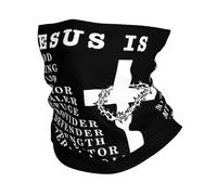 Cache-Cou Jésus Est Mon Dieu, Mon Roi, Mon Seigneur, Mon Sauveur. Tour De Cou Balaclava Écharpe Demi-Visage Élastique pour Vélo Yoga 25X50 Cm