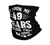 Cache Cou Joyeux 49E Anniversaire Bandana Elastique Cache-Col Anti-Solaire Tour De Cou pour Jogging Adulte Extérieur