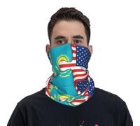 Cache Cou Kazakhstan Le Peuple Kazakh Et Le Drapeau Américain Amitié des États-Unis Neck Warmer Durable Écharpe Vent Poussière Preuve Cache-Col pour Randonnée Jogging Motorcycle