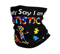 Cache Cou La Société Dit Que Je suis Autiste, Dieu Dit Que Je suis Parfait Tour De Cou Multi-Usage Bandana Unisexe Écharpe pour Vélo Yoga Adulte