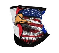 Cache-Cou L'Amérique Et La France Combinent Le Drapeau De La République Française avec L'Aigle Echarpe Gaiter Respirant Écharpe Demi-Visage Balaclava pour Yoga Course À Pied 25X50 Cm