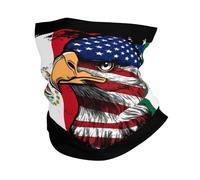 Cache-Cou L'Amérique Et Le Mexique Combinent Le Drapeau Mexicain Eagle Echarpe Gaiter Élastique Bandana Tubulaire Balaclava pour Course À Pied Yoga 25X50 Cm