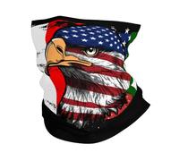 Cache-Cou L'Amérique Et L'Italie Combinent Le Drapeau Italien Eagle Bandana Tubulaire Élastique Écharpe Demi-Visage Balaclava Pour Yoga Course À Pied 25X50 Cm