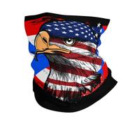 Cache Cou L'Amérique Et Porto Rico Porto Rico Drapeau Portoricain Combine Eagle Couvre-Chef Unique Balaclava UV Résistant Écharpe pour Adulte Jogging Randonnée 25X50CM