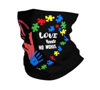 Cache-Cou l'amour n'a Pas Besoin De Mots Autisme Cache Cou Elastique Ultra-Douce Bandana Tubulaire Respirant Écharpe Demi-Visage pour Course À Pied Moto Randonnée 25X50 Cm