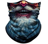 Cache-Cou Les Hommes À La Barbe Blanche Rient Tube Bandeaux Ultra-Douce Étanche À La Poussière Écharpe Demi-Visage, pour Vélo, Course À Pied, Ski, Sports, 26x30cm