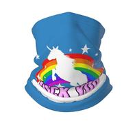 Cache-Cou Licornes Va Te Faire Foutre Rainbow Balaclava Cache Cou Elastique Ultra-Douce Echarpe Gaiter pour Moto Randonnée Yoga 25X50 Cm